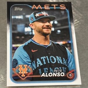 Topps Pete Alonso Card - Blue and Black Jersey